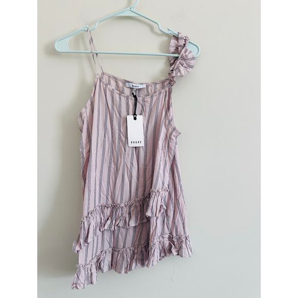 Ro & De NWT Asymmetrical Ruffle Top Size Small - Picture 2 of 4